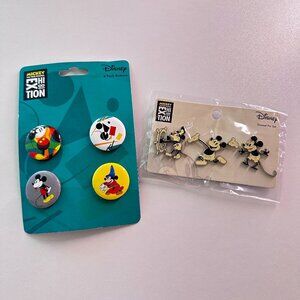 NWT Mickey: The True Original Exhibition Button & Pin Set – Limited Edition